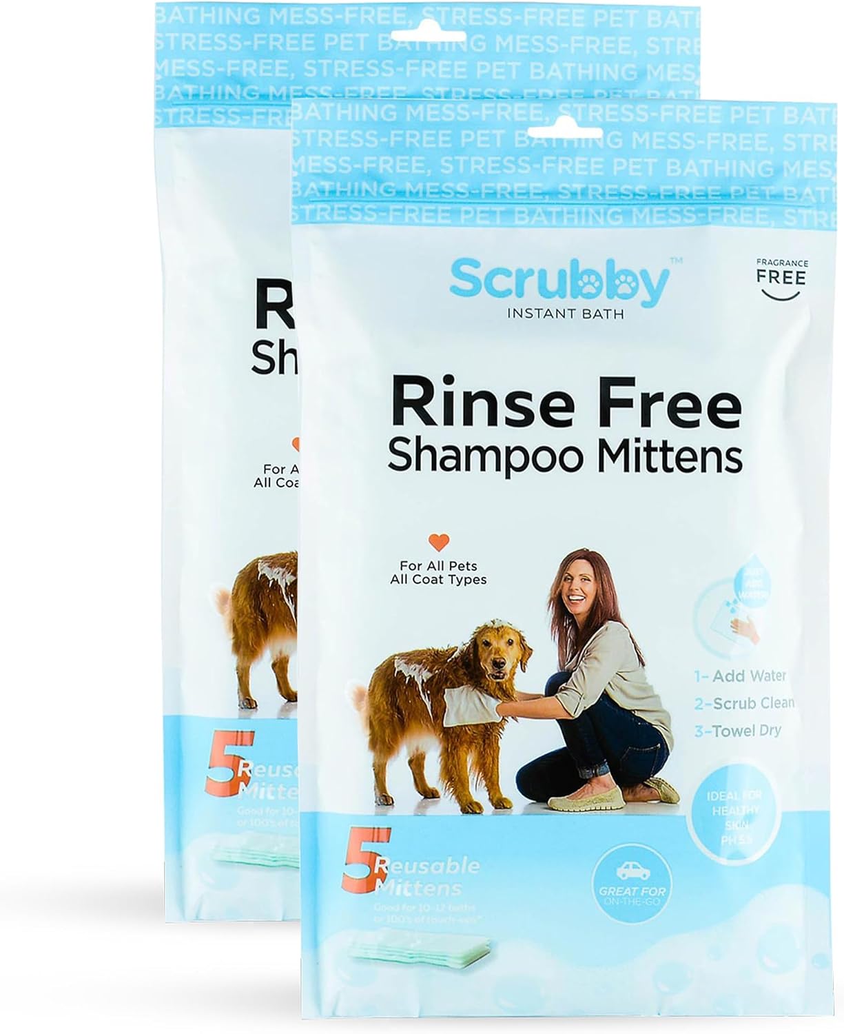 ScrubbyPet No Rinse Pet Wipes- Use Pet Bathing, Pet Grooming Pet Washing, Simple to Use,Just Lather, Wipe, Dry. Excellent Sensitive Skin. The Ideal Pet Wipes Bathing Your Pet Dog Cat. - Image 11