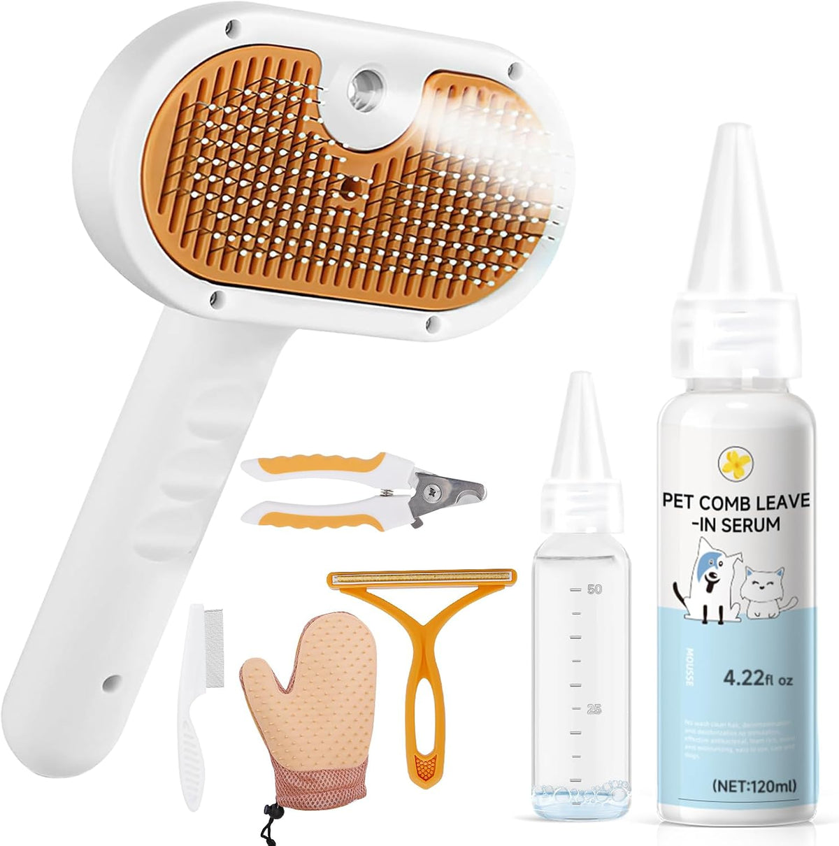 Pet Steam Brush Dog Cat 2026 New Grooming Comb for Shedding, Floating Hair, Smooth & Detangling, Gentle Cool Mist Softens Hair Reduces Static Helps Pets Who Dislike Bathing,2*Waterless Shampoo - Image 11