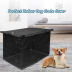 Deblue small dog crate cover close up of premium Oxford cloth texture