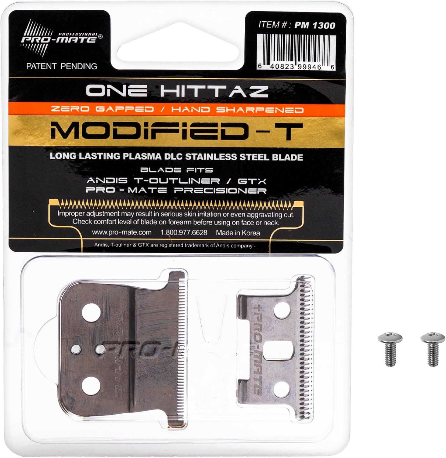 Promate Replacement Blade 04521 front view for Andis trimmers