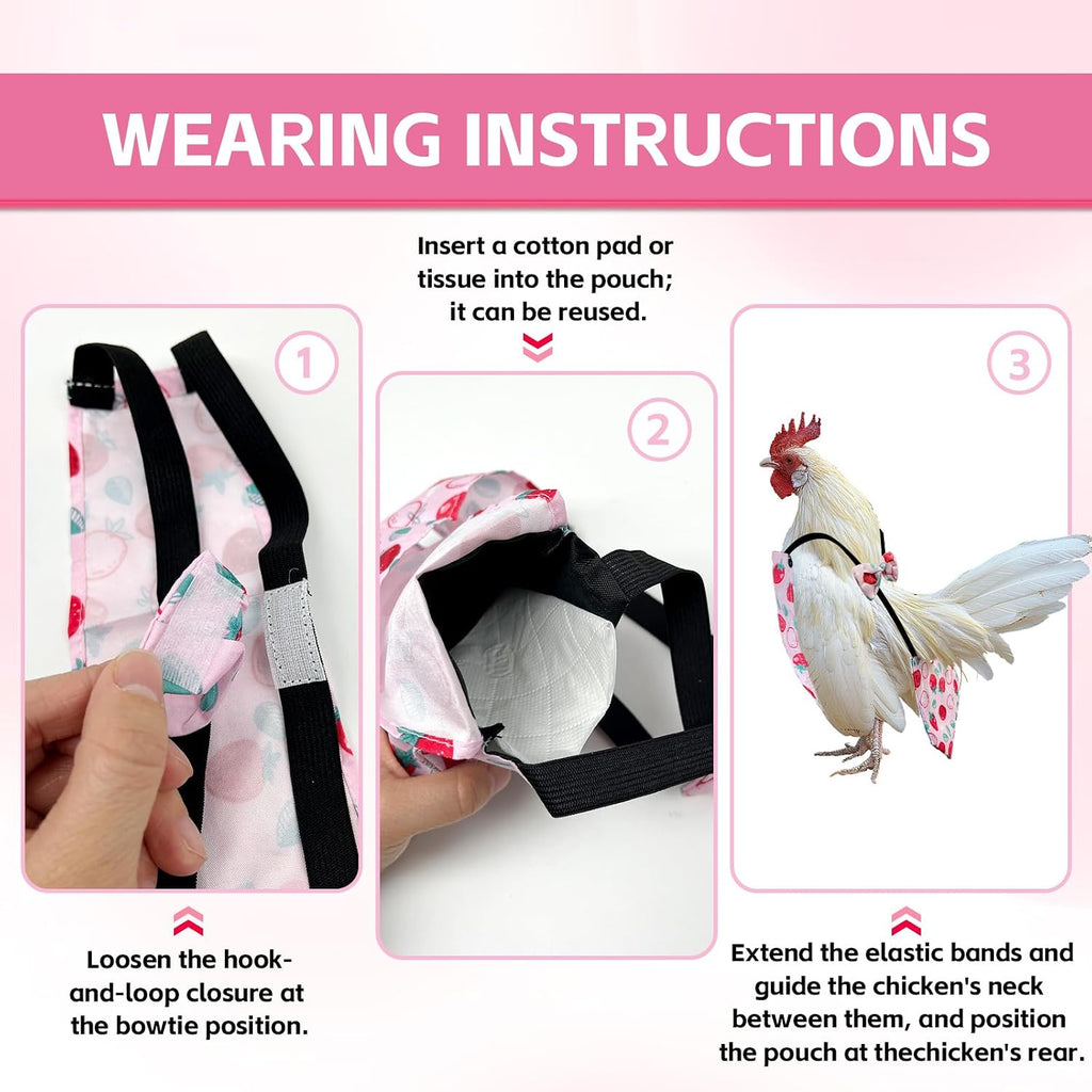Close up of hook and loop fasteners on bird diaper