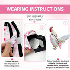 Close up of hook and loop fasteners on bird diaper