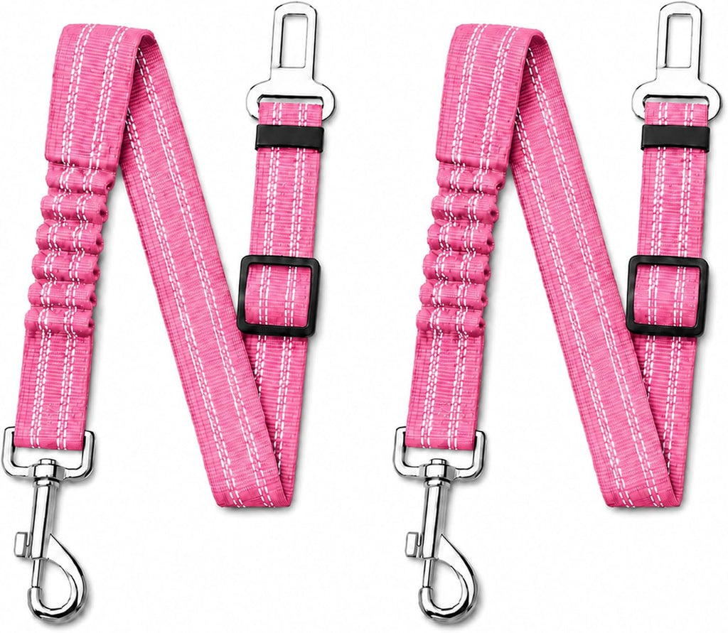 Dog Seat Belt 2Pcs, Retractable Pet Car Harness, Adjustable Dog SeatBelts for Vehicle, Nylon Pet Safety with Elastic Bungee (Black) - Image 11