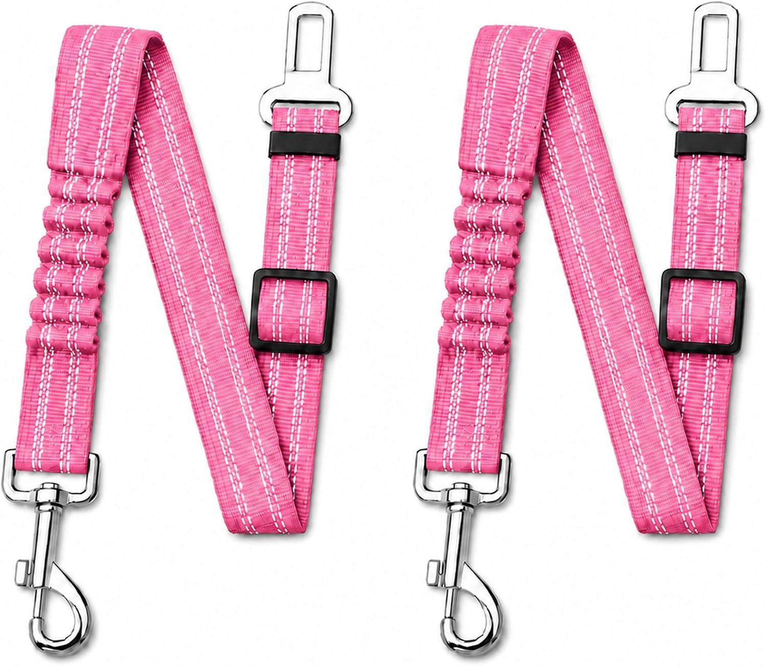 Dog Seat Belt 2Pcs, Retractable Pet Car Harness, Adjustable Dog SeatBelts for Vehicle, Nylon Pet Safety with Elastic Bungee (Black) - Image 11