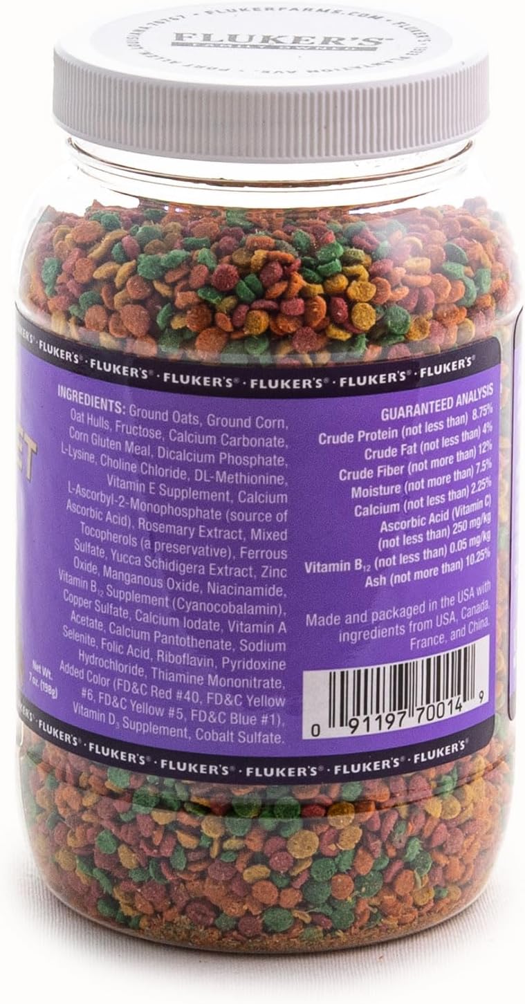 Fluker's land turtle formula packaging label details