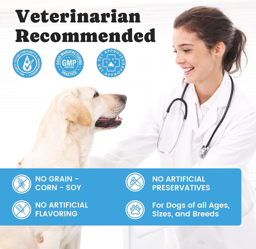Omega 3 for Dogs - Salmon Oil for Dogs Skin & Coat Health, Fish Oil Supplement for Dog Shedding, Itch & Hot Spot Relief, Allergy Chews with EPA & DHA Fatty Acids for Skin & Joint Support - 180 Ct - Image 9