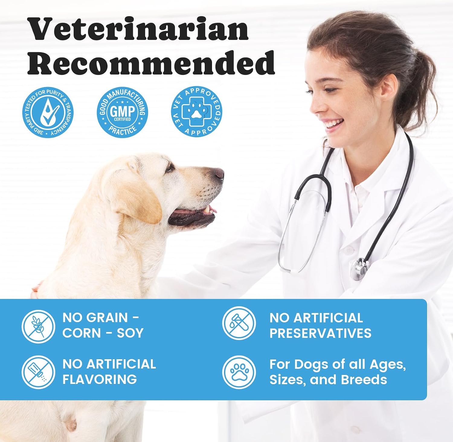 Omega 3 for Dogs - Salmon Oil for Dogs Skin & Coat Health, Fish Oil Supplement for Dog Shedding, Itch & Hot Spot Relief, Allergy Chews with EPA & DHA Fatty Acids for Skin & Joint Support - 180 Ct - Image 9