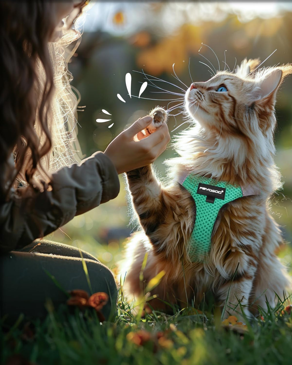 FAYOGOO imported premium pet vest harness for kittens and large cats