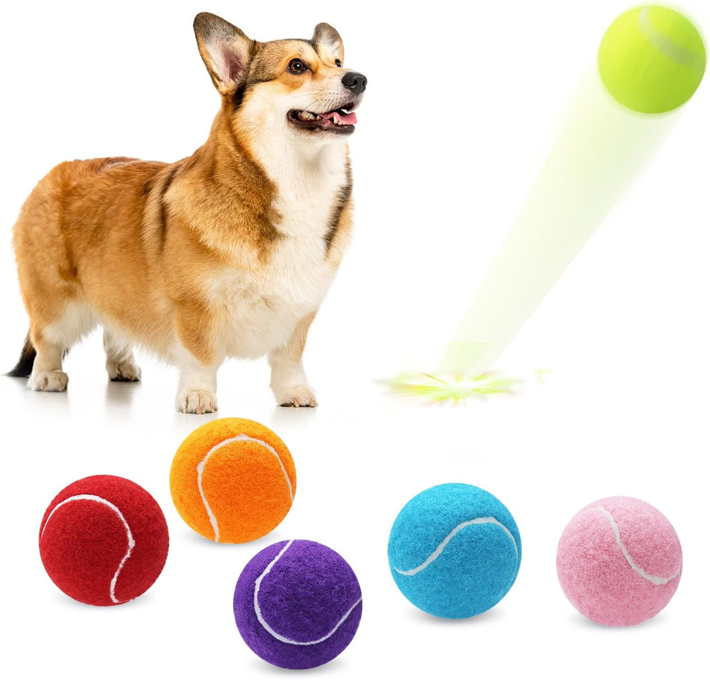 Magicorange 6 pack small tennis balls for dogs front view