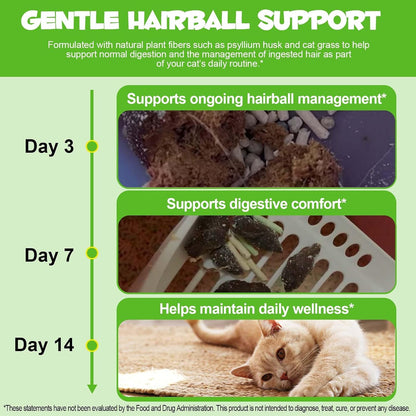 Easy to mix hairball treatment liquid for cats