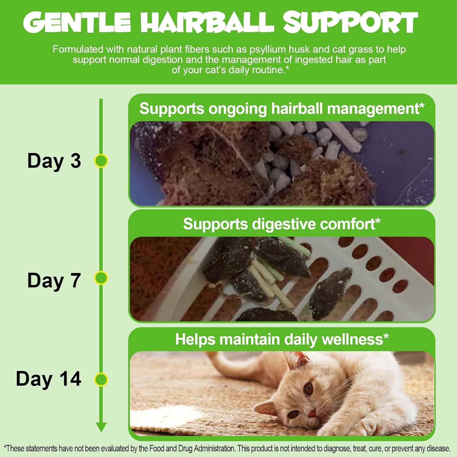 Cat Hairball Remedy Drops, Hairball Treatment for Cats, Supports Skin & Coat, Digestion, Cat Furball Treatment, Helps Eliminate and Prevent Hairballs for Indoor Cats and Kittens, 2 fl oz - Image 9