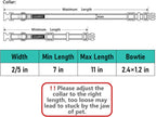 Gyapet lightweight puppy safety collar with detachable double layer matching bow tie