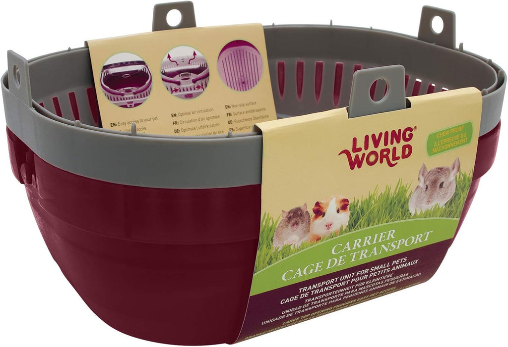 Living World small animal carrier top opening lid