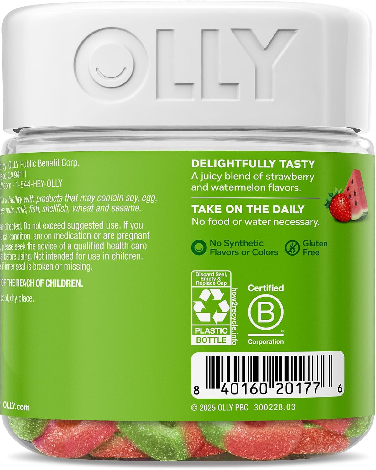 Olly Fiber Gummy Rings daily wellness supplement display
