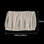 Close up of breathable mesh fabric and elastic band
