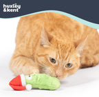 Soft crinkle cat toy for kittens and indoor cats close up shot.