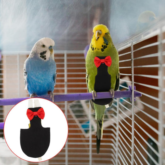POPETPOP washable bird nappies showing the unique tail opening design for parakeets
