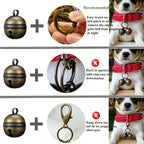 Chyobo brass pet bells showcasing the double loop design and split rings