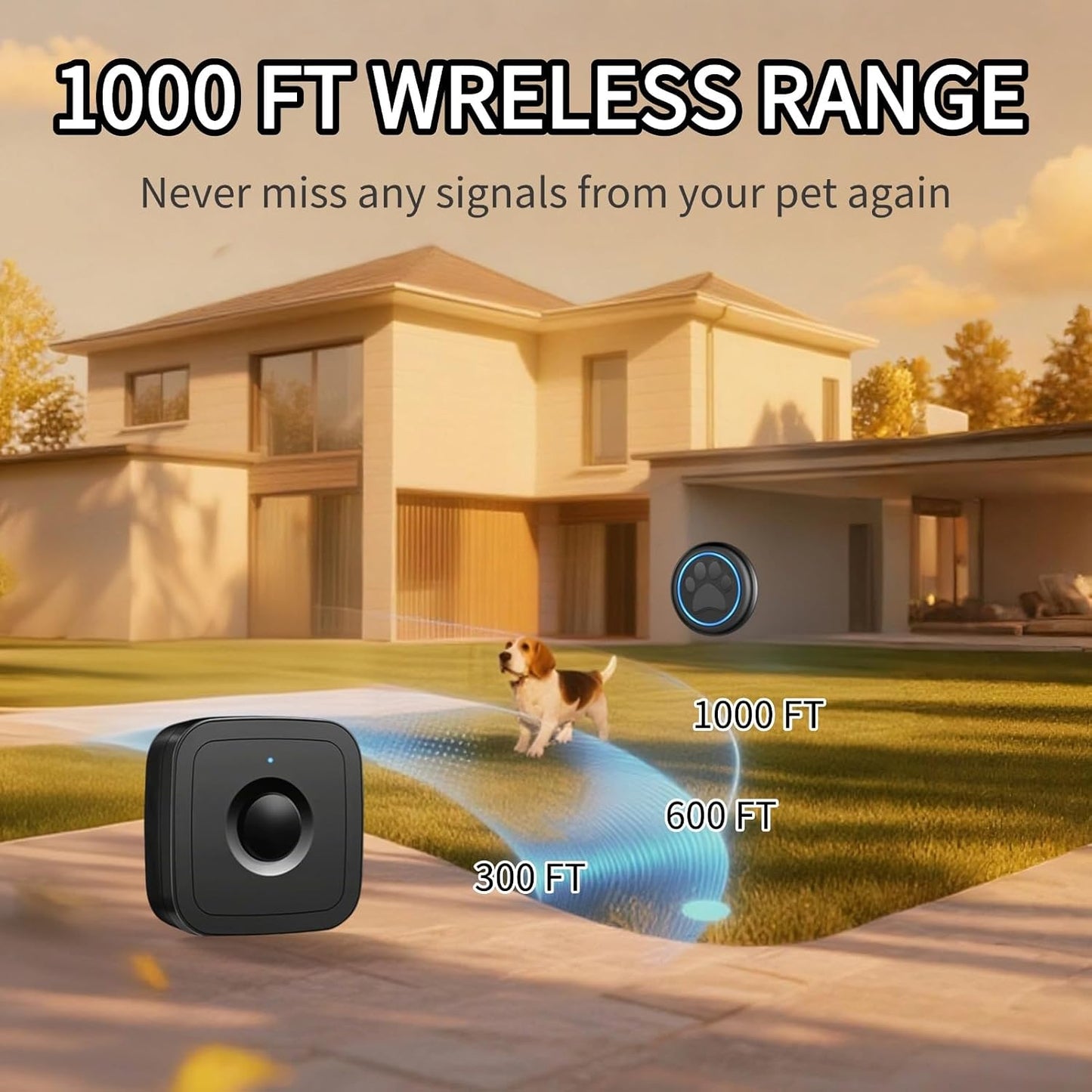 Close up of touch button for dog housebreaking