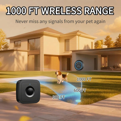 Close up of touch button for dog housebreaking