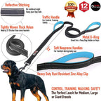 Primal Pet Gear training lead highlighting the six foot length and neoprene padded loops.