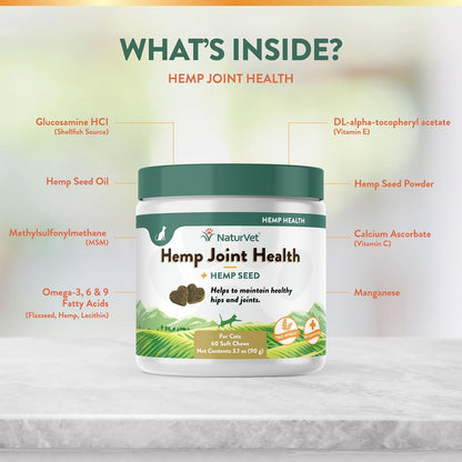 NaturVet joint supplement for cats with glucosamine
