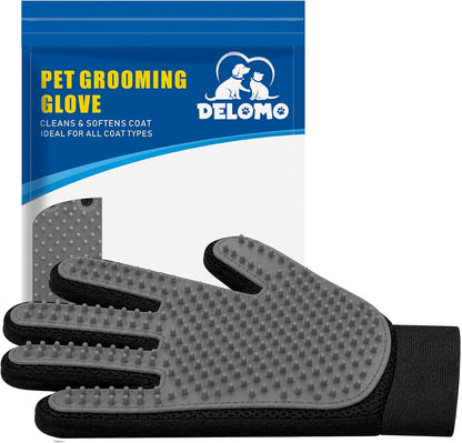 Pet Hair Remover Glove - Gentle Pet Grooming Glove Brush - Deshedding Glove - Massage Mitt with Enhanced Five Finger Design - Perfect for Dogs & Cats with Long & Short Fur - 1 Pack (Right-hand), Blue - Image 13
