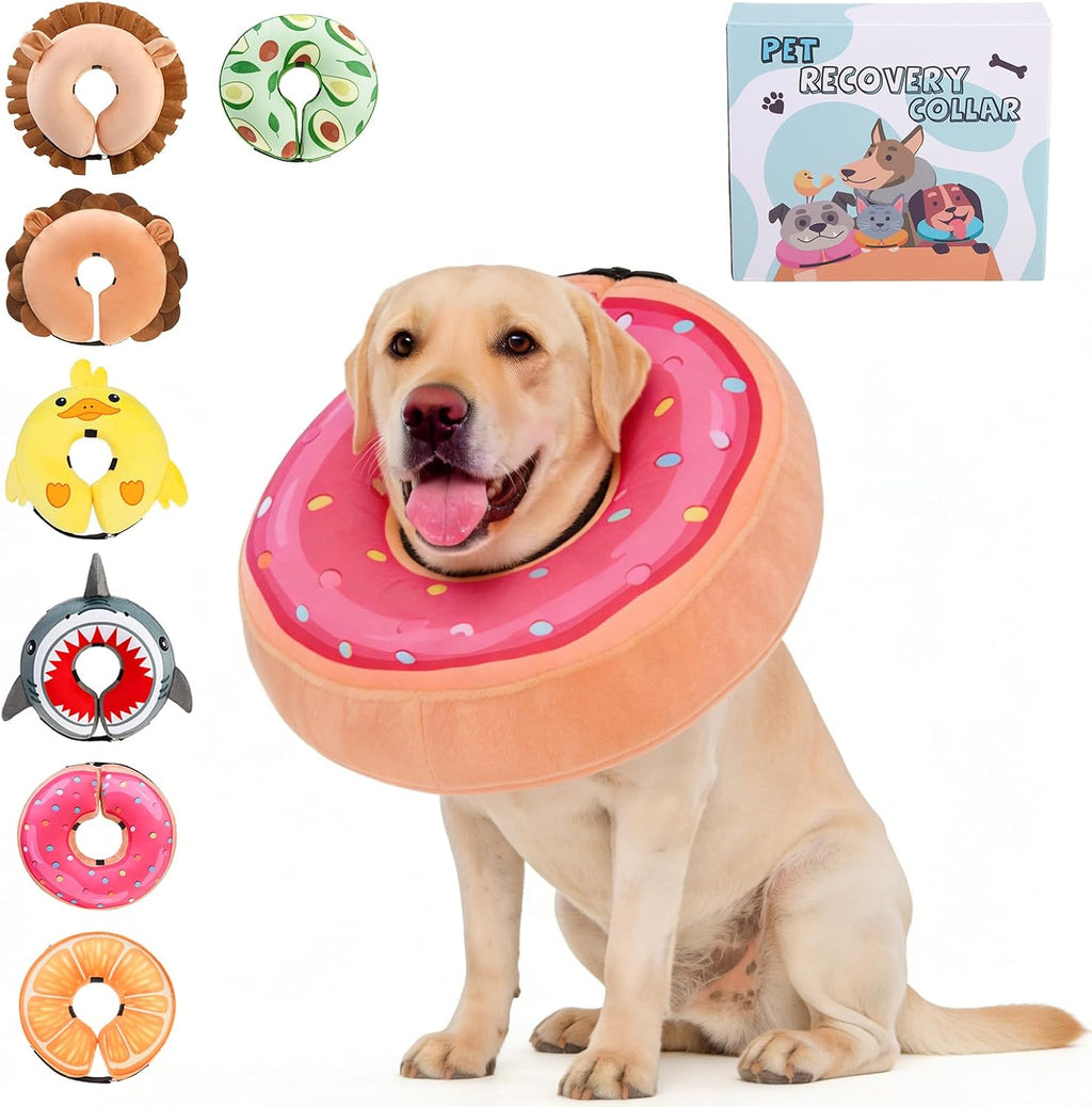 KOOLTAIL Inflatable Dog Cone Collar, Soft Donut E Collar for Dogs After Surgery to Stop Licking Enhanced Alternative, Blow Up Pet Neck Pillow Recovery Adjustable Cone for Dog Cat, Lion XL - Image 11