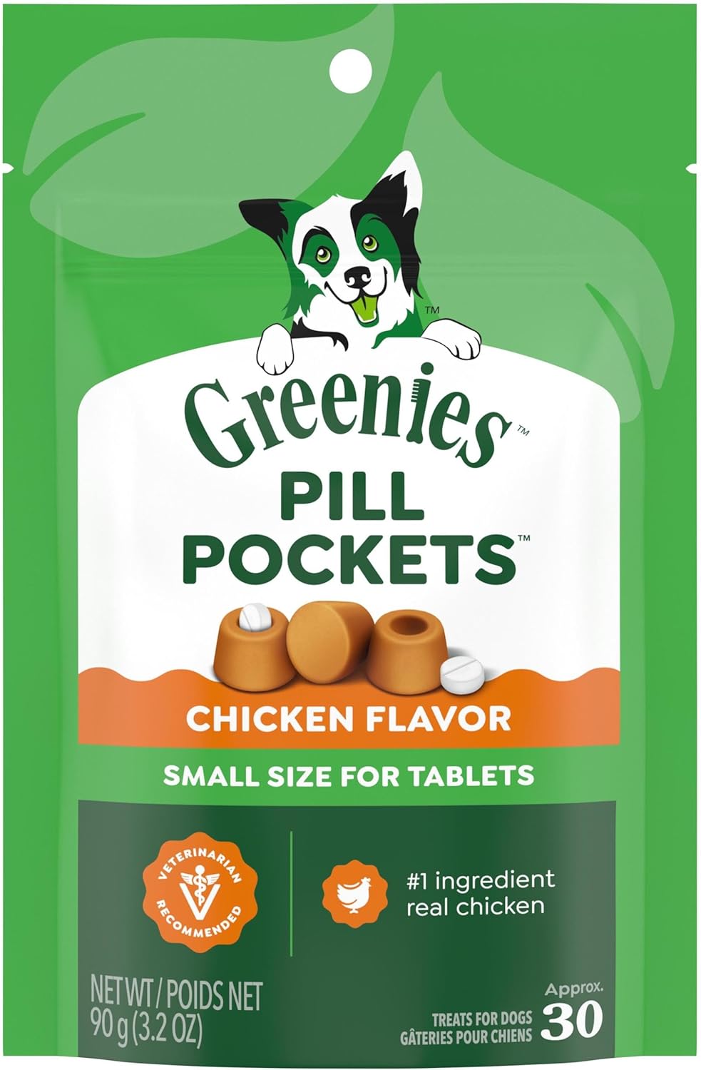 Greenies Pill Pockets for Dogs Small Size, Tablet Pill Treats for Dogs, Chicken Flavor, 3.2 oz. Pouch - Image 13