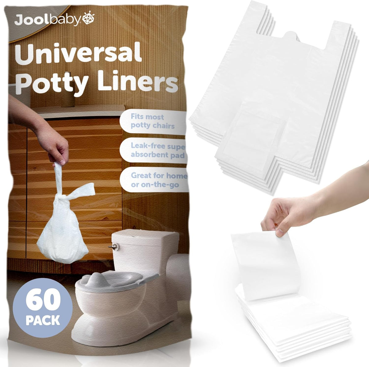 Jool Baby disposable potty liners front view packaging for toddler training