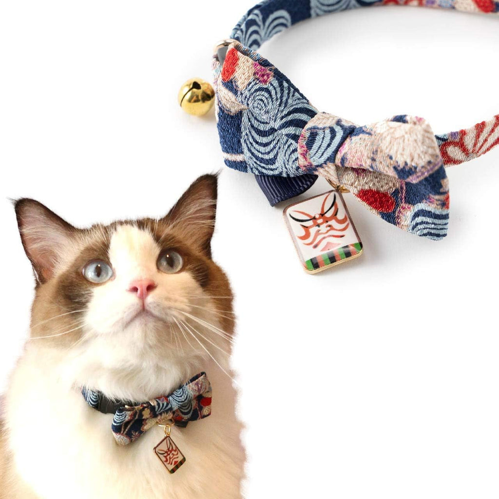 Necoichi Kabuki Charm Bow Tie Cat Collar (Red) - Image 10