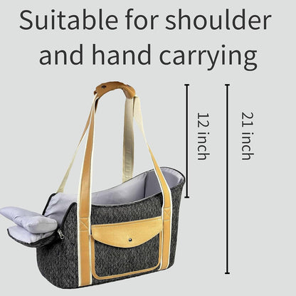 Top down view of BatlFrist dog carrier showing size and opening