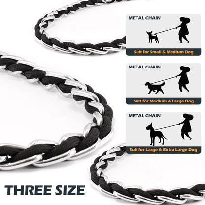 Chew proof pet traction rope with comfortable hand protection handle for active dogs