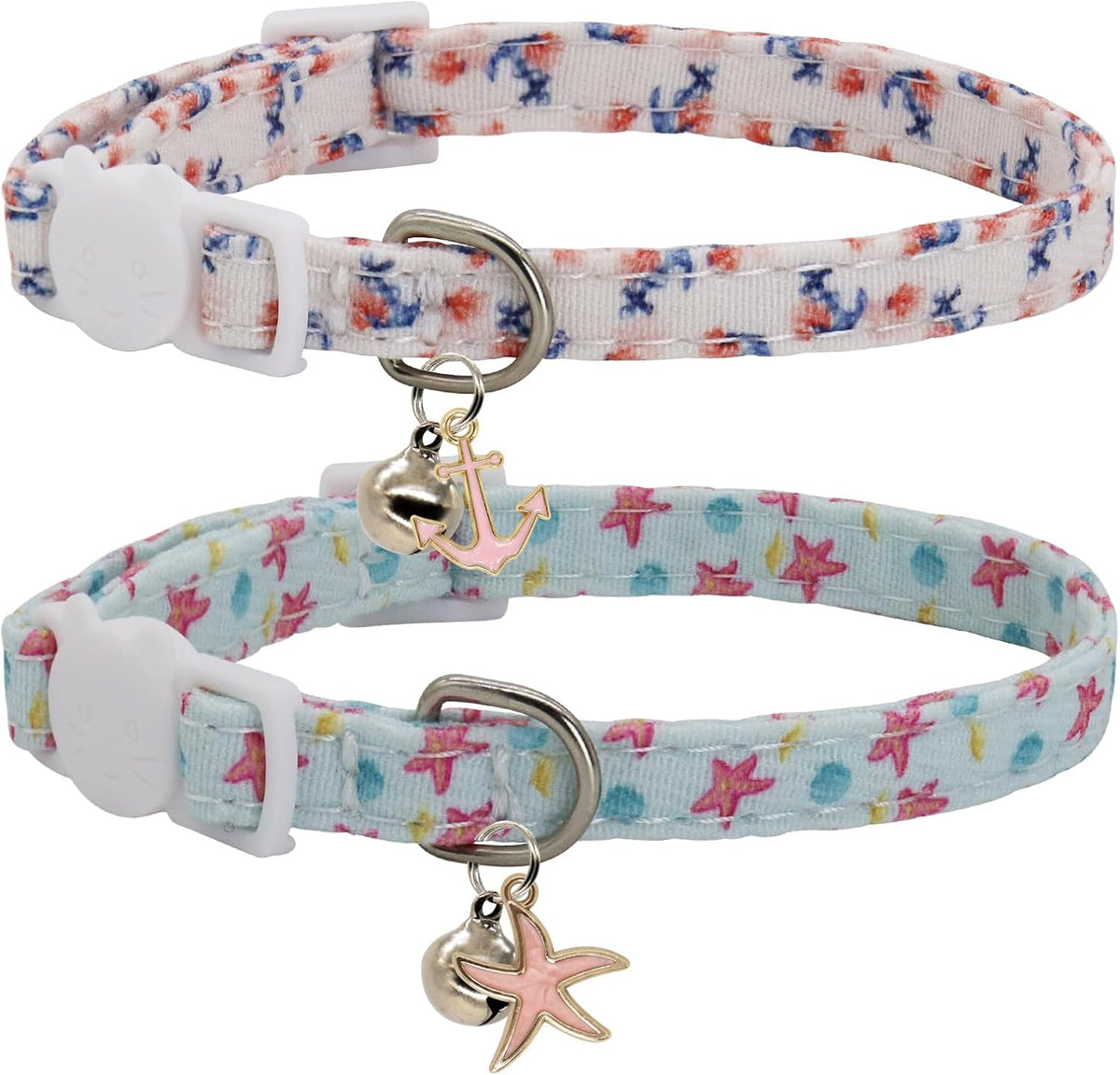 Cat Collar Breakaway, 2 Pack Cotton Kitten Collars with Bells and Removable Charms, Cute Dinosaurs Shaped for Indoor Boy, Girl and Adult Cats - Image 15