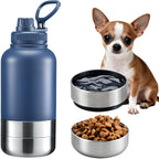 Cibaabo Insulated Dog Water Bottle with 2 Bowls, 32oz Travel Stainless Steel Double Wall Thermos, Portable Pet Dispenser, Gifts for Puppy Small Medium Dogs Walking Hiking and Camping - Image 12