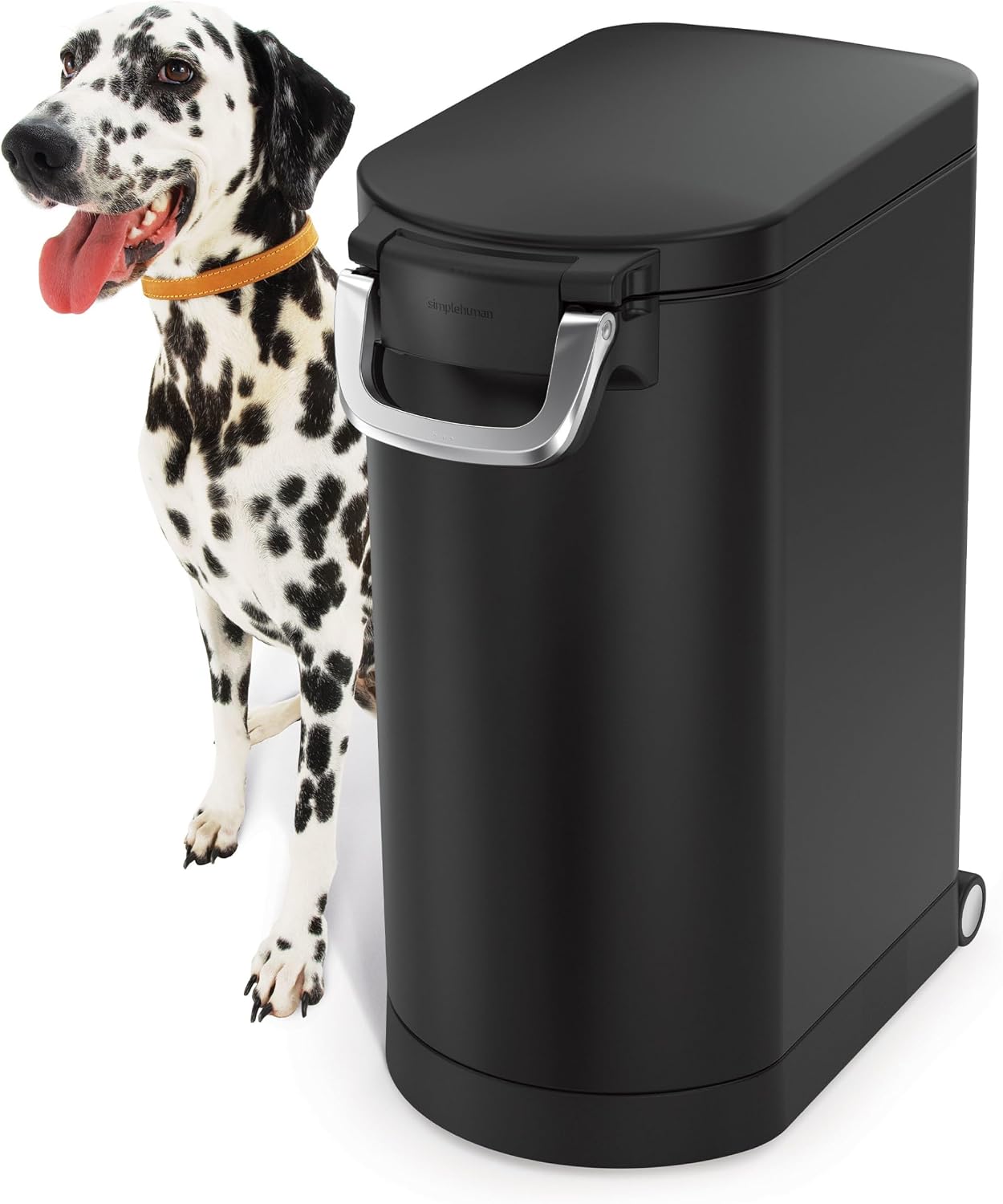simplehuman 35 Liter, 40 lb / 18.1 kg X-Large Pet Food Storage Container for Dog Food, Cat Food, and Bird Feed, Brushed Stainless Steel - Image 12