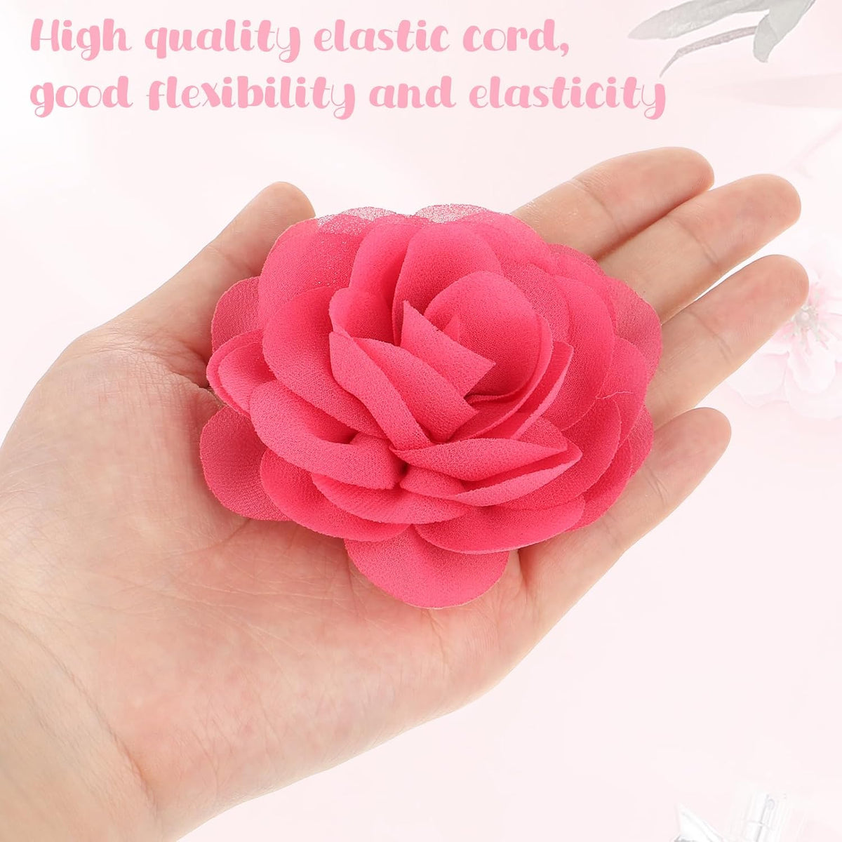 InnoHHustle interchangeable multicolored pet collar bow flowers showing the detailed fabric layers.