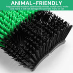 Side view of livestock brush showing 2.5 inch bristle depth