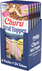 INABA Churu Meal Topper for Cats, Complete & Balanced, Creamy, Lickable Pure Cat Food Topper, 0.5 Ounce Tube, 24 Tubes (4 per Pack), Chicken with Cheese Recipe - Image 9