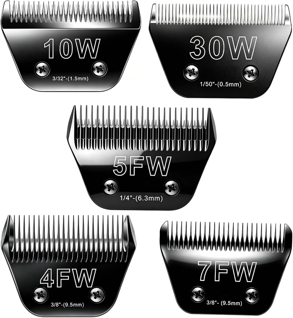 2PCS 7FC Blades Dog Grooming Blades Compatible with Andis Dog Clippers Blades,Dog Clipper Blades Compatible with Oster A5,Wahl km10 Dog Clippers for Animal Dog Cat Horse - Image 12