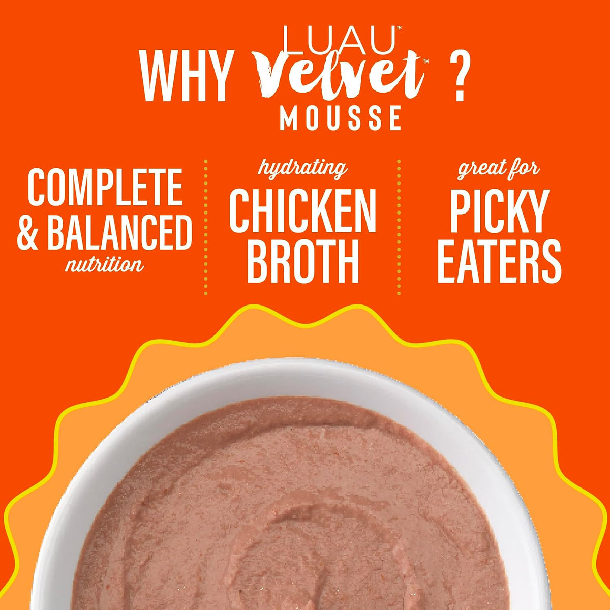 Happy cat enjoying Tiki Pets velvet mousse meal
