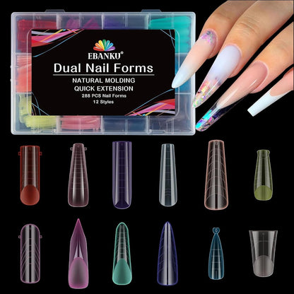 Ebanku dual forms for poly nail gel kit front view