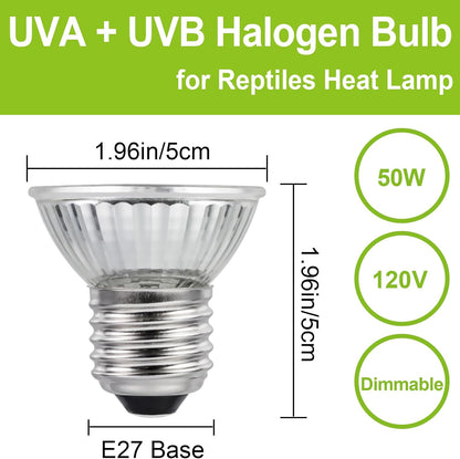 SCNNC fifty watt heat lamp replacement bulb pack of four for turtles.