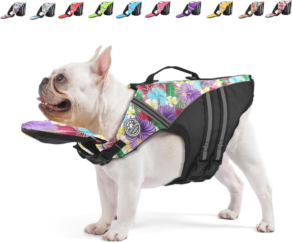 Mklhgty Dog Life Jacket, Reflective Dog Life Vest with Removable Neck Float High Buoyancy for Swimming and Boating, Ripstop Pet Safety Swimsuit Rescue Handle for Small Medium Large Dogs - Image 12