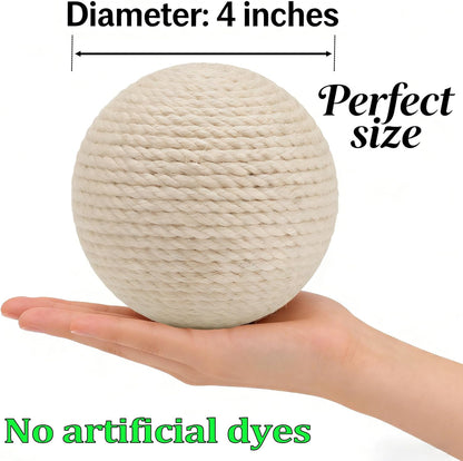 DMZBJ sisal cat ball showing textured fiber surface