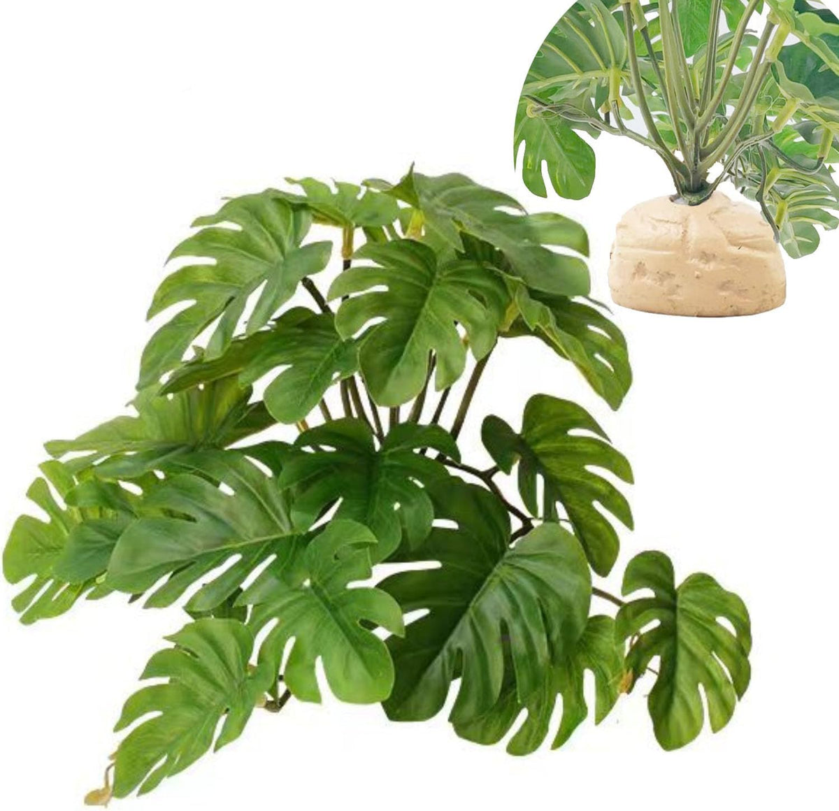 Keruideng Monstera artificial reptile plant front view