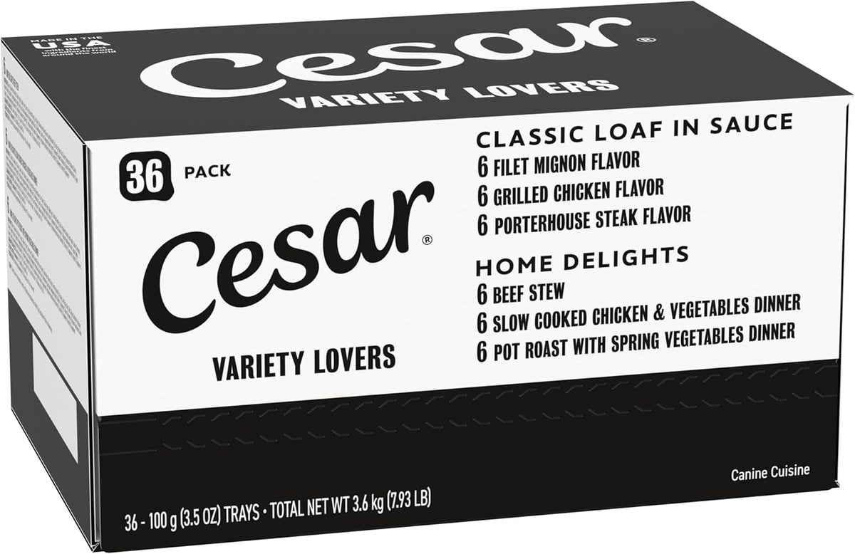 Cesar Wet Dog Food Steak Lovers Variety Pack,Adult,Wet Food for Dogs with Real Meat,3.5 oz Easy Peel Trays,36 Count (Pack of 2) - Image 15