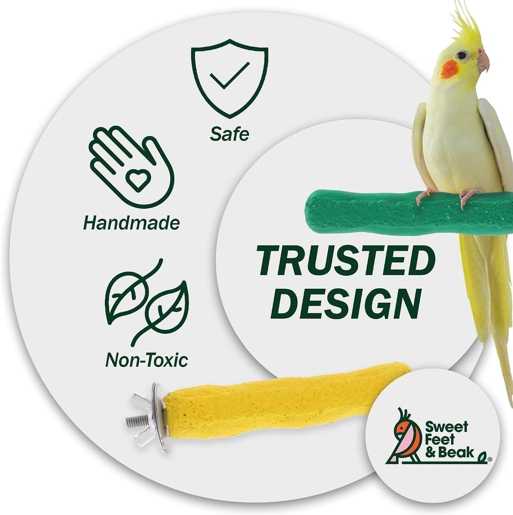 Sweet Feet and Beak Comfort Grip Safety Bird Perch, X-Large Pedicure Perch - Image 3