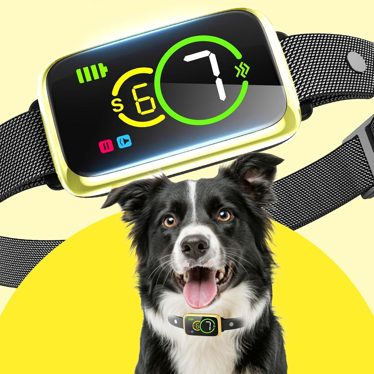 1S Stop Barking Smart Dog Bark Collar, Humane Anti Barking Device with Beep & Vibration, 7 Adjustable Sensitivity, Ultra-Light Bark Collar for Small Medium Large Dogs (Black, 1 Pack) - Image 12