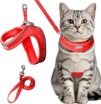Cat Harness and Leash Set,Escape Proof Kitten Harness,Step in Adjustable Soft Lightweight,Easy Control,Reflective Strips Comfortable for Walking Travel(Blue,XS) - Image 12
